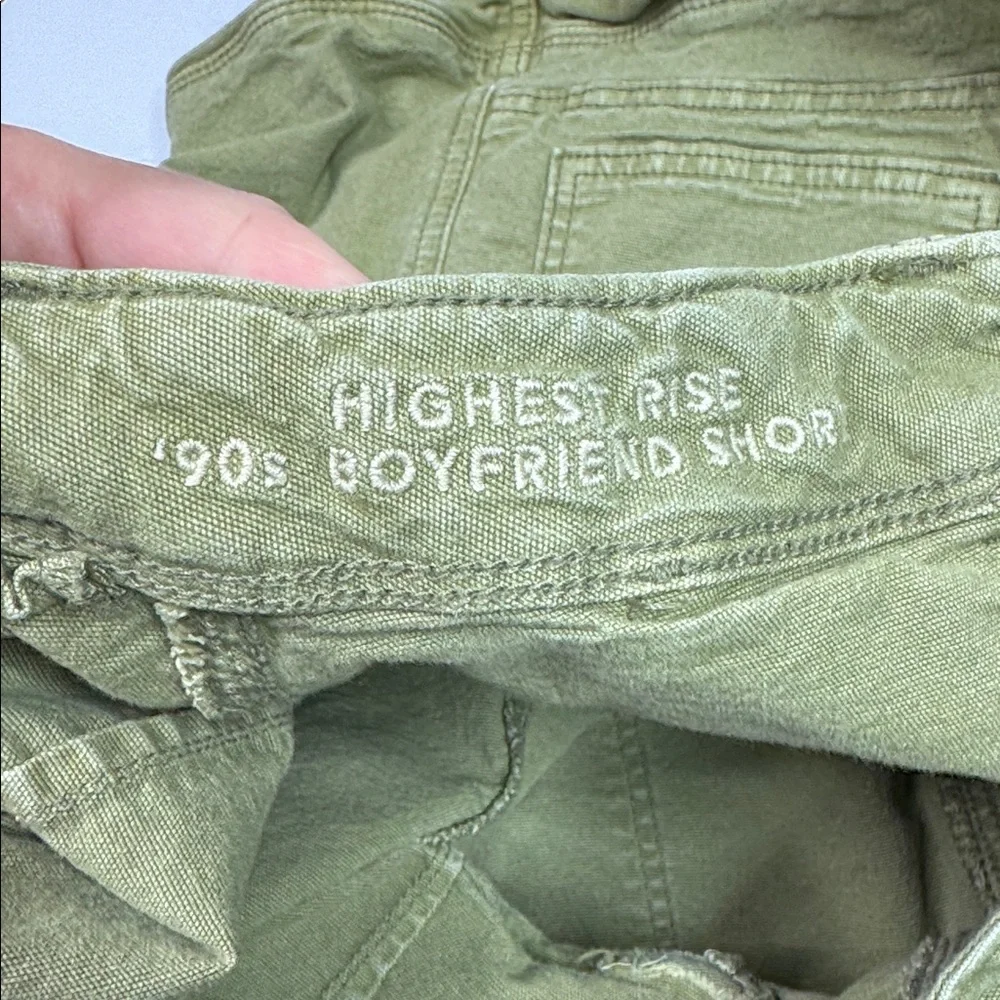 American Eagle Green Highest Rise '90s Boyfriend Shorts Size 12 - Picture 7 of 9